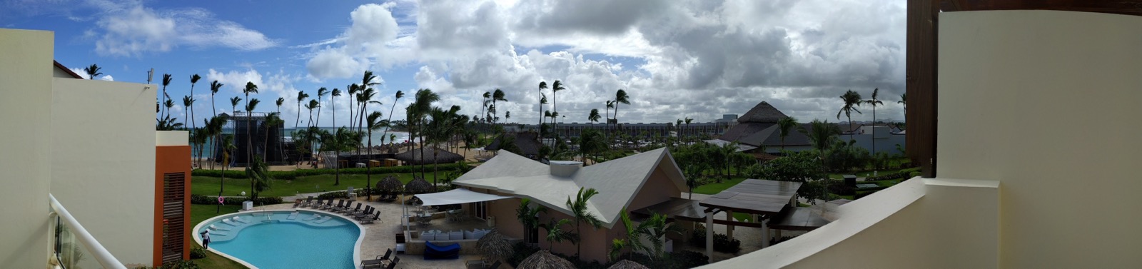 The view from the balcony at Breathless Resort and Spa, Punta Cana, where the storm broke and the name Sol Majestic came to be